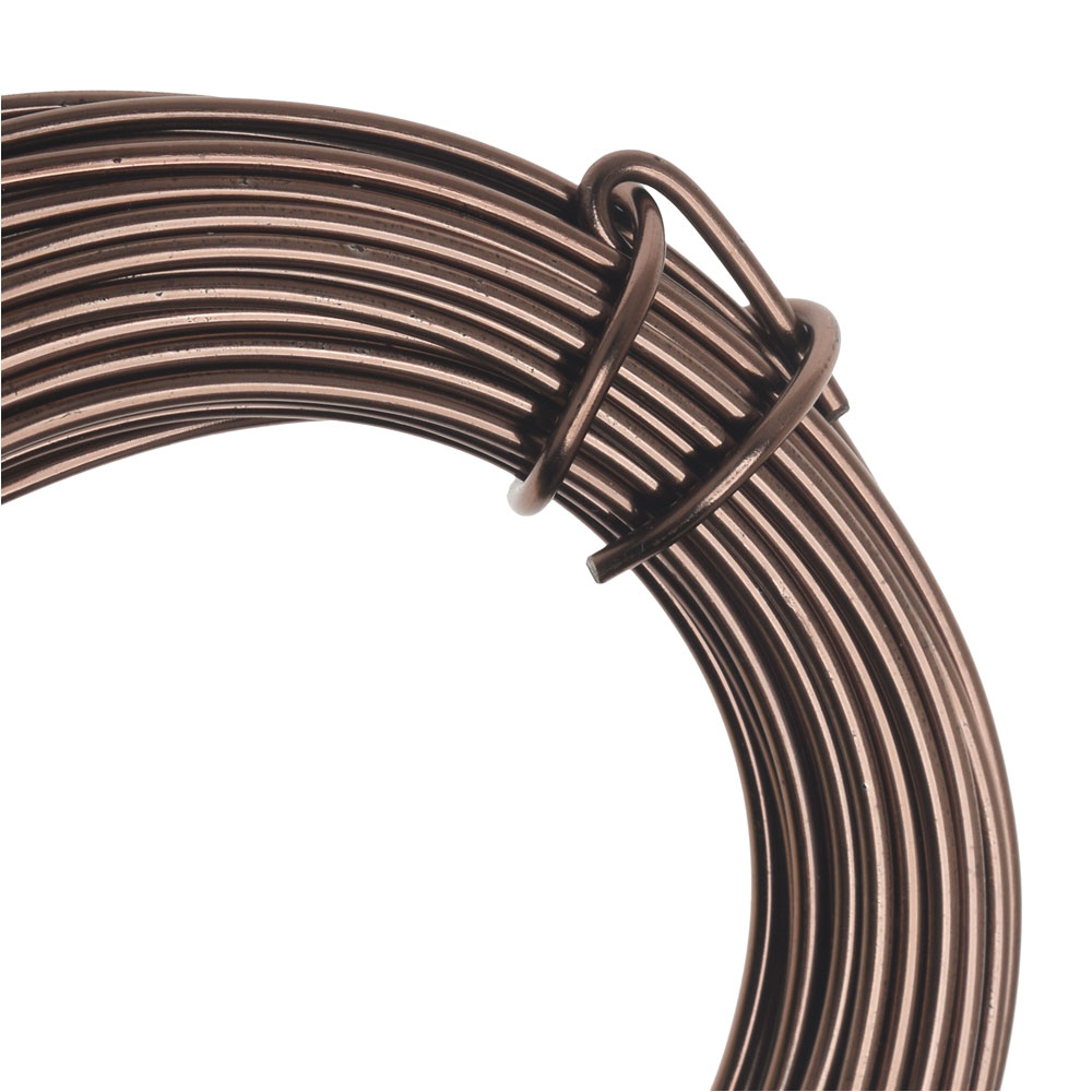 Artistic Wire, Aluminum Craft Wire 12 Gauge Thick, 12 Meter Spool, Anodized  Light Brown